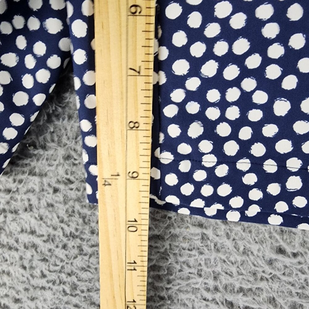 Spanx Shorts Womens 1X Navy Blue Polka Dot Pull On High Rise - Picture 7 of 10